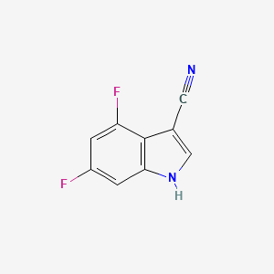 molecular formula C9H4F2N2 B12939964 4,6-Difluoro-1H-indole-3-carbonitrile 