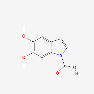 molecular formula C11H11NO4 B12939969 5,6-Dimethoxy-1H-indole-1-carboxylic acid 