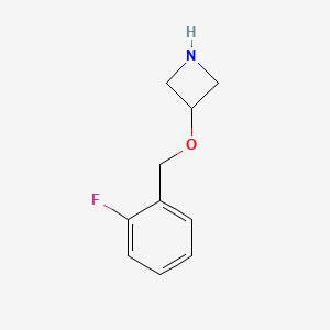 molecular formula C10H12FNO B1293998 3-[(2-Fluorobenzyl)oxy]azetidine CAS No. 1121589-53-4
