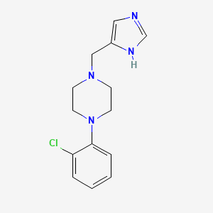 molecular formula C14H17ClN4 B12939983 1-(2-Chlorophenyl)4(imidazol-4-ylmethyl)piperazine CAS No. 58013-29-9