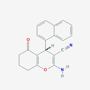 (R)-2-Amino-4-(naphthalen-1-yl)-5-oxo-5,6,7,8-tetrahydro-4H-chromene-3-carbonitrile