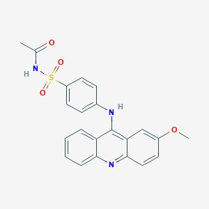 Acetamide, N-[[4-[(2-methoxy-9-acridinyl)amino]phenyl]sulfonyl]-