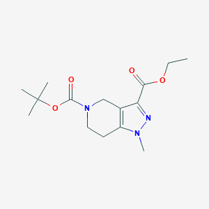 molecular formula C15H23N3O4 B1294002 5-tert-butyl 3-ethyl 1-methyl-1,4,6,7-tetrahydro-5H-pyrazolo[4,3-c]pyridine-3,5-dicarboxylate CAS No. 1142210-81-8