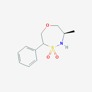 molecular formula C11H15NO3S B12940024 (6R)-6-Methyl-3-phenyl-1,4,5-oxathiazepane 4,4-dioxide 