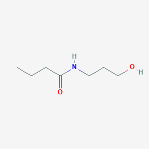 molecular formula C7H15NO2 B12940039 N-(3-Hydroxypropyl)butyramide CAS No. 137160-71-5