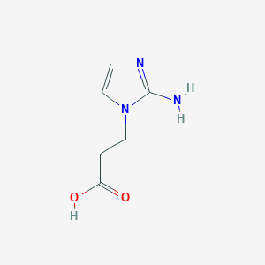 molecular formula C6H9N3O2 B12940040 3-(2-aminoimidazol-1-yl)propanoic Acid CAS No. 215229-20-2