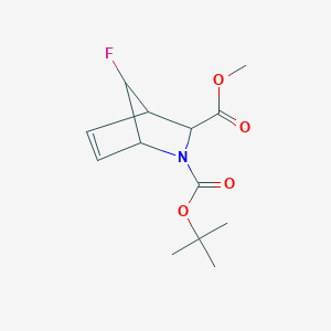 molecular formula C13H18FNO4 B12940044 2-(tert-Butyl) 3-methyl 7-fluoro-2-azabicyclo[2.2.1]hept-5-ene-2,3-dicarboxylate 