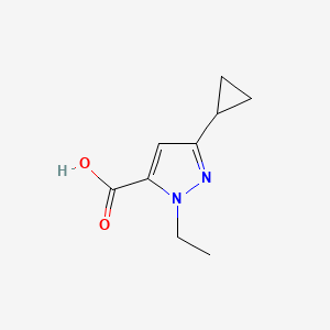B1294006 3-cyclopropyl-1-ethyl-1H-pyrazole-5-carboxylic acid CAS No. 1170123-76-8