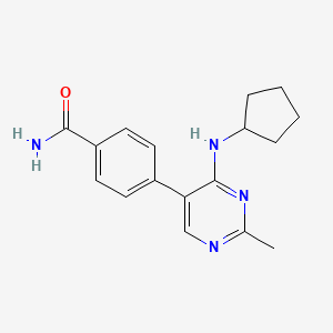 4-[4-(Cyclopentylamino)-2-methylpyrimidin-5-yl]benzamide