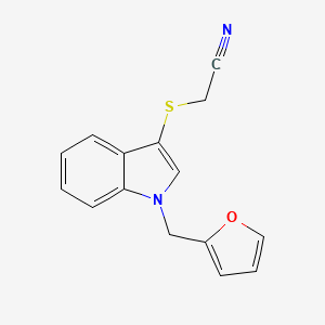 ({1-[(Furan-2-yl)methyl]-1H-indol-3-yl}sulfanyl)acetonitrile