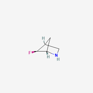 molecular formula C5H8FN B12940110 (1S,4S,5S)-5-Fluoro-2-azabicyclo[2.1.1]hexane 