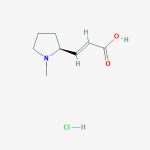 molecular formula C8H14ClNO2 B12940113 (S,E)-3-(1-Methylpyrrolidin-2-yl)acrylic acid hydrochloride 