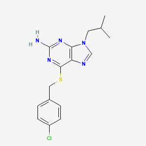 6-((4-Chlorobenzyl)thio)-9-isobutyl-9H-purin-2-amine