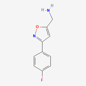 molecular formula C10H9FN2O B1294016 [3-(4-氟苯基)异噁唑-5-基]甲胺 CAS No. 933747-63-8