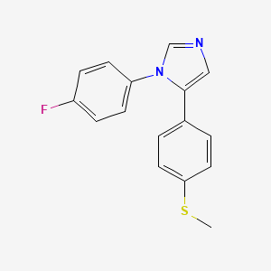 1H-Imidazole, 1-(4-fluorophenyl)-5-[4-(methylthio)phenyl]-