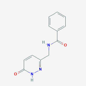 molecular formula C12H11N3O2 B12940207 N-((6-Oxo-1,6-dihydropyridazin-3-yl)methyl)benzamide CAS No. 68219-80-7