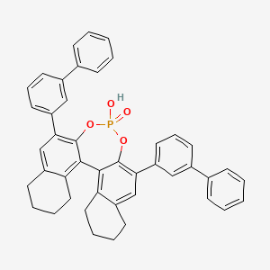 molecular formula C44H37O4P B12940230 13-hydroxy-10,16-bis(3-phenylphenyl)-12,14-dioxa-13λ5-phosphapentacyclo[13.8.0.02,11.03,8.018,23]tricosa-1(23),2,8,10,15,17-hexaene 13-oxide 