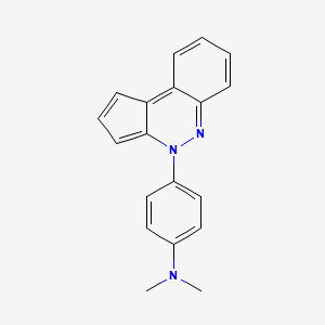 molecular formula C19H17N3 B12940262 4-(4H-Cyclopenta[c]cinnolin-4-yl)-N,N-dimethylaniline CAS No. 88584-90-1