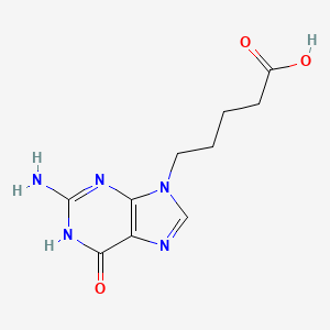 5-(2-Amino-6-oxo-3,6-dihydro-9H-purin-9-yl)pentanoic acid