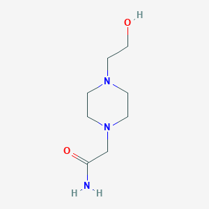 molecular formula C8H17N3O2 B1294029 2-[4-(2-羟乙基)哌嗪-1-基]乙酰胺 CAS No. 90228-11-8