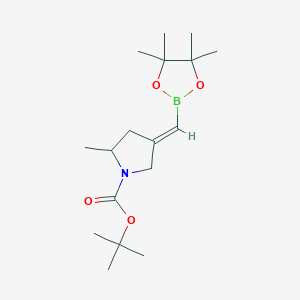 tert-Butyl (E)-2-methyl-4-((4,4,5,5-tetramethyl-1,3,2-dioxaborolan-2-yl)methylene)pyrrolidine-1-carboxylate