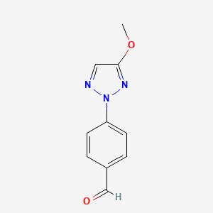 molecular formula C10H9N3O2 B12940328 4-(4-Methoxy-2H-1,2,3-triazol-2-yl)benzaldehyde CAS No. 65145-91-7