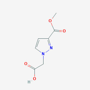 B1294033 [3-(methoxycarbonyl)-1H-pyrazol-1-yl]acetic acid CAS No. 1170089-42-5