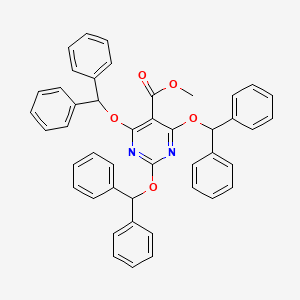 Methyl 2,4,6-tris(diphenylmethoxy)pyrimidine-5-carboxylate