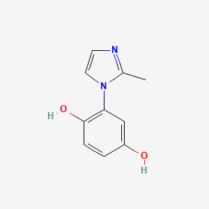 molecular formula C10H10N2O2 B12940352 2-(2-Methyl-1H-imidazol-1-yl)benzene-1,4-diol CAS No. 164061-42-1