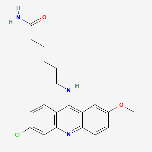 molecular formula C20H22ClN3O2 B12940355 Hexanamide, 6-((6-chloro-2-methoxy-9-acridinyl)amino)- CAS No. 77420-86-1