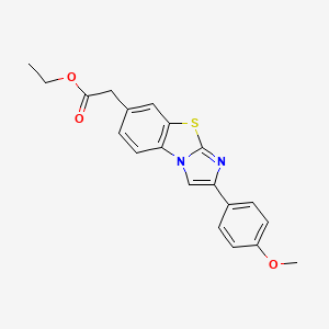 Ethyl (2-(4-methoxyphenyl)imidazo(2,1-b)(1,3)benzothiazol-7-yl)acetate