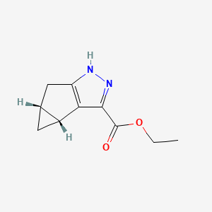 (3Br,4aR)-ethyl 3b,4,4a,5-tetrahydro-1H-cyclopropa[3,4]cyclopenta[1,2-c]pyrazole-3-carboxylate