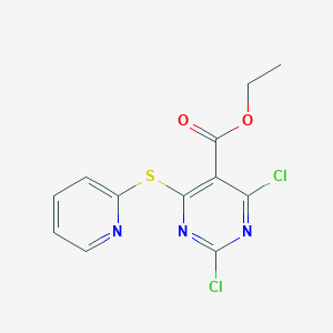 Ethyl 2,4-dichloro-6-[(pyridin-2-yl)sulfanyl]pyrimidine-5-carboxylate