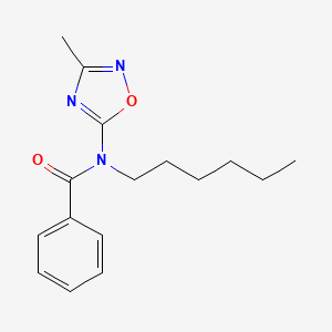 N-Hexyl-N-(3-methyl-1,2,4-oxadiazol-5-YL)benzamide