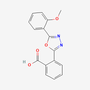 molecular formula C16H12N2O4 B12940523 2-(5-(2-Methoxyphenyl)-1,3,4-oxadiazol-2-yl)benzoic acid CAS No. 56894-55-4