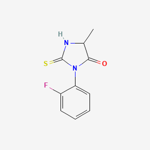 molecular formula C10H9FN2OS B12940560 3-(2-Fluorophenyl)-5-methyl-2-sulfanylideneimidazolidin-4-one CAS No. 78334-95-9