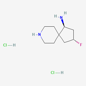 molecular formula C9H19Cl2FN2 B12940567 (1S,3R)-3-Fluoro-8-azaspiro[4.5]decan-1-amine dihydrochloride 