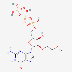 [[(2R,3R,4R,5R)-5-(2-amino-6-oxo-1H-purin-9-yl)-3-hydroxy-4-(2-methoxyethoxy)oxolan-2-yl]methoxy-hydroxyphosphoryl] phosphono hydrogen phosphate