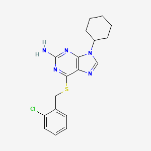 6-{[(2-Chlorophenyl)methyl]sulfanyl}-9-cyclohexyl-9H-purin-2-amine