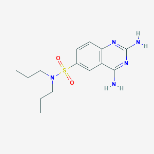 molecular formula C14H21N5O2S B12940599 2,4-Diamino-N,N-dipropylquinazoline-6-sulfonamide CAS No. 21882-32-6