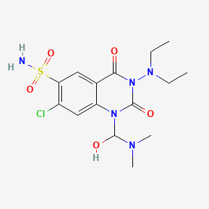 6-Quinazolinesulfonamide, 1,2,3,4-tetrahydro-7-chloro-3-(diethylamino)-1-((dimethylamino)hydroxymethyl)-2,4-dioxo-