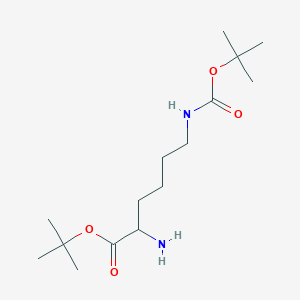 molecular formula C15H30N2O4 B12940671 tert-Butyl N6-(tert-butoxycarbonyl)lysinate 