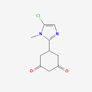 molecular formula C10H11ClN2O2 B12940703 5-(5-Chloro-1-methyl-1H-imidazol-2-yl)cyclohexane-1,3-dione 