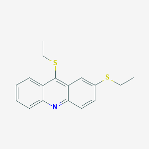 molecular formula C17H17NS2 B12940721 2,9-Bis(ethylsulfanyl)acridine CAS No. 89347-19-3