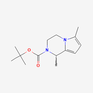 molecular formula C14H22N2O2 B12940724 tert-Butyl (S)-1,6-dimethyl-3,4-dihydropyrrolo[1,2-a]pyrazine-2(1H)-carboxylate 