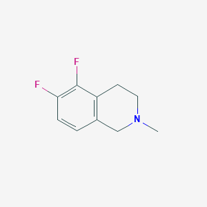 molecular formula C10H11F2N B12940733 5,6-Difluoro-2-methyl-1,2,3,4-tetrahydroisoquinoline 