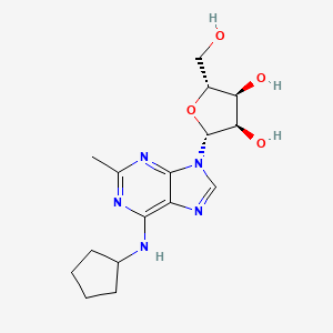 molecular formula C16H23N5O4 B12940738 N-Cyclopentyl-2-methyladenosine CAS No. 222159-14-0