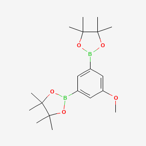 molecular formula C19H30B2O5 B12940770 2,2'-(5-Methoxy-1,3-phenylene)bis(4,4,5,5-tetramethyl-1,3,2-dioxaborolane) 