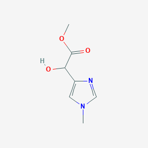 molecular formula C7H10N2O3 B12940804 Methyl 2-hydroxy-2-(1-methyl-1H-imidazol-4-yl)acetate 