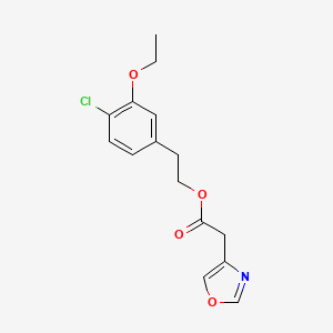 2-(4-Chloro-3-ethoxyphenyl)ethyl 2-(1,3-oxazol-4-yl)acetate